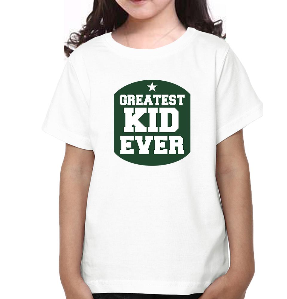 Greatest Dad Ever & Greatest Kid Ever Father and Daughter Matching T-Shirt- FunkyTradition - FunkyTradition