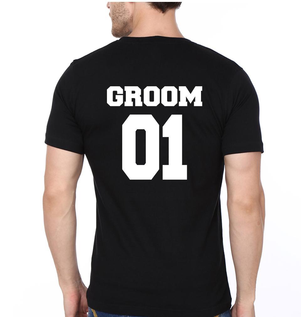 Groom Bride Couple Half Sleeves T-Shirts -FunkyTradition - FunkyTradition