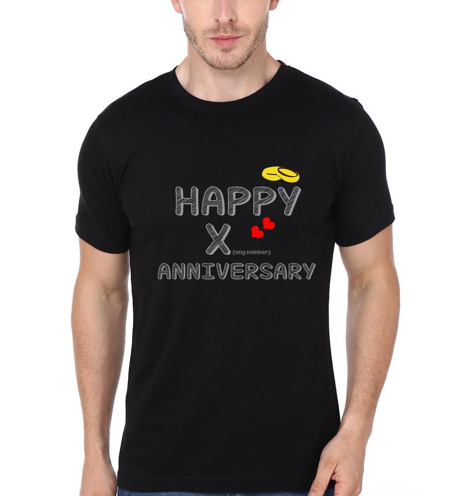 Happy Anniversary Couple Half Sleeves T-Shirts -FunkyTradition - FunkyTradition