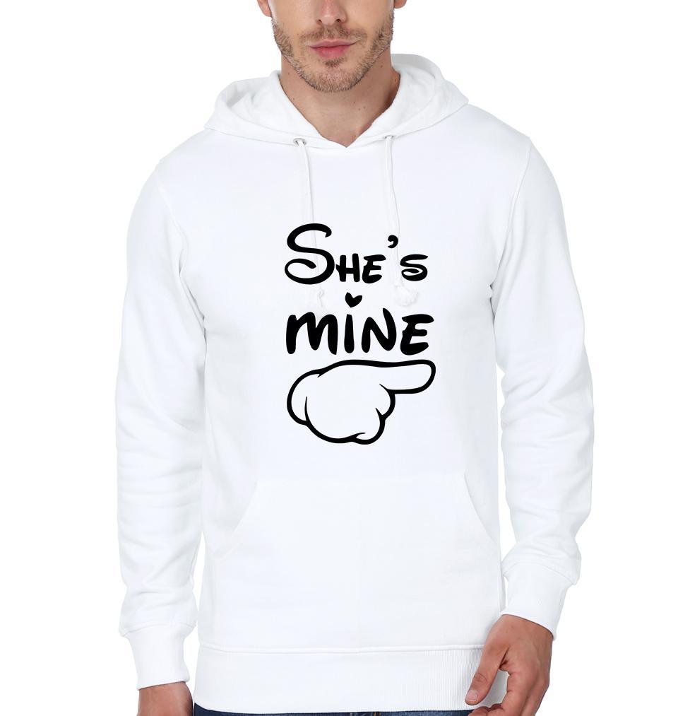 He is Mine She is Mine Couple Hoodie-FunkyTradition - FunkyTradition