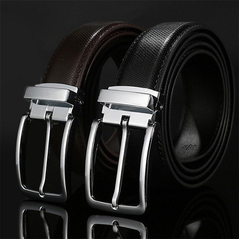 Luxury Design Genuine Leather Belt For Men-FunkyTradition Silver-Black
