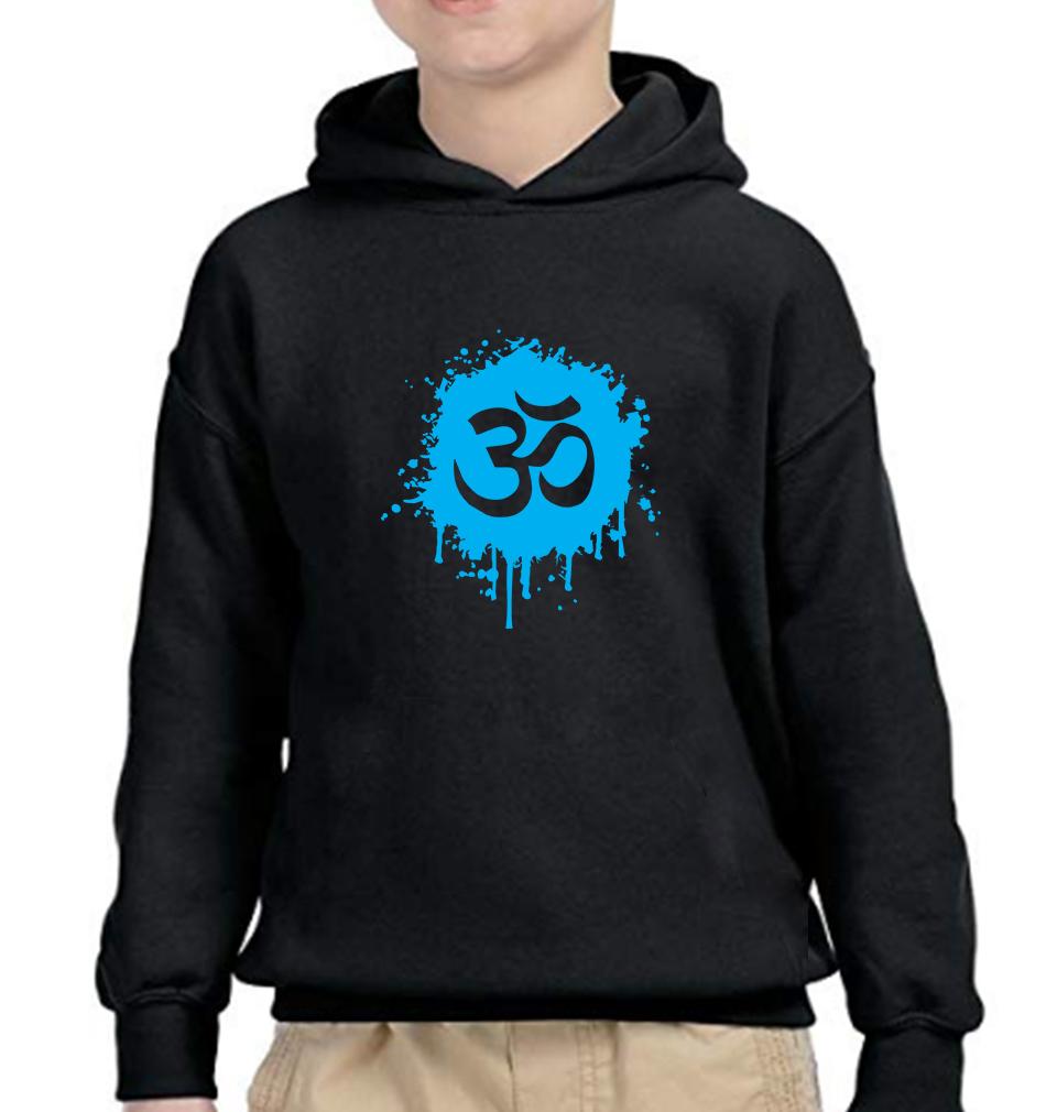 Hindi Om Hoodie For Boys-FunkyTradition - FunkyTradition