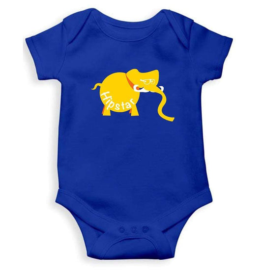 Hipster Elephant Abstract Rompers for Baby Girl- FunkyTradition - FunkyTradition