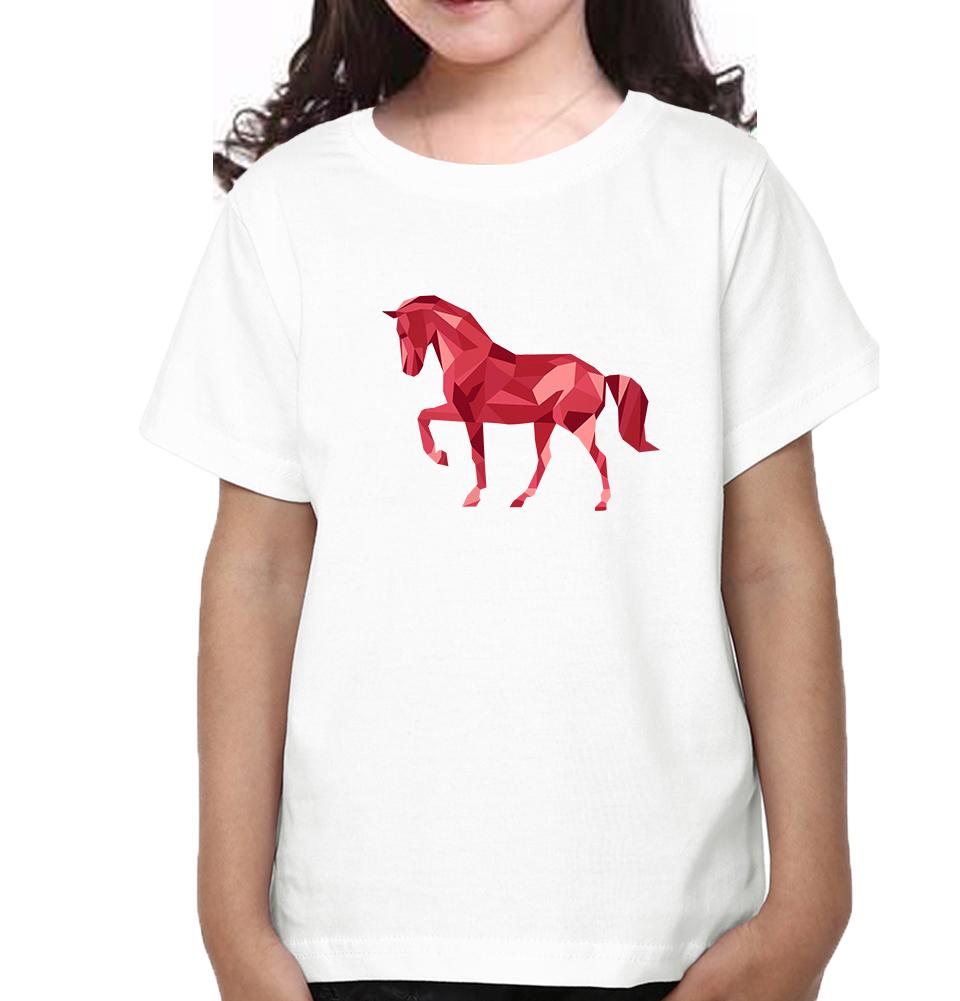 HORSE Half Sleeves T-Shirt For Girls -FunkyTradition - FunkyTradition