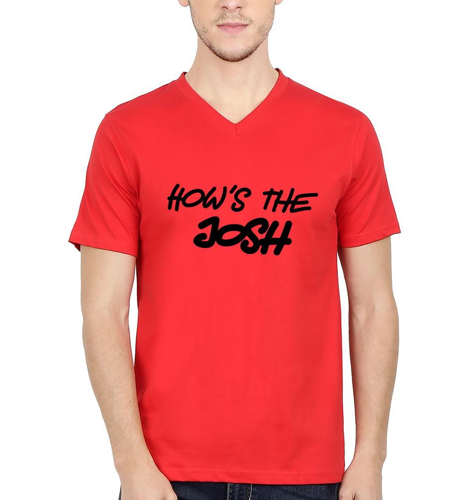 How's The Josh V-Neck Half Sleeves T-shirt For Men-FunkyTradition - FunkyTradition