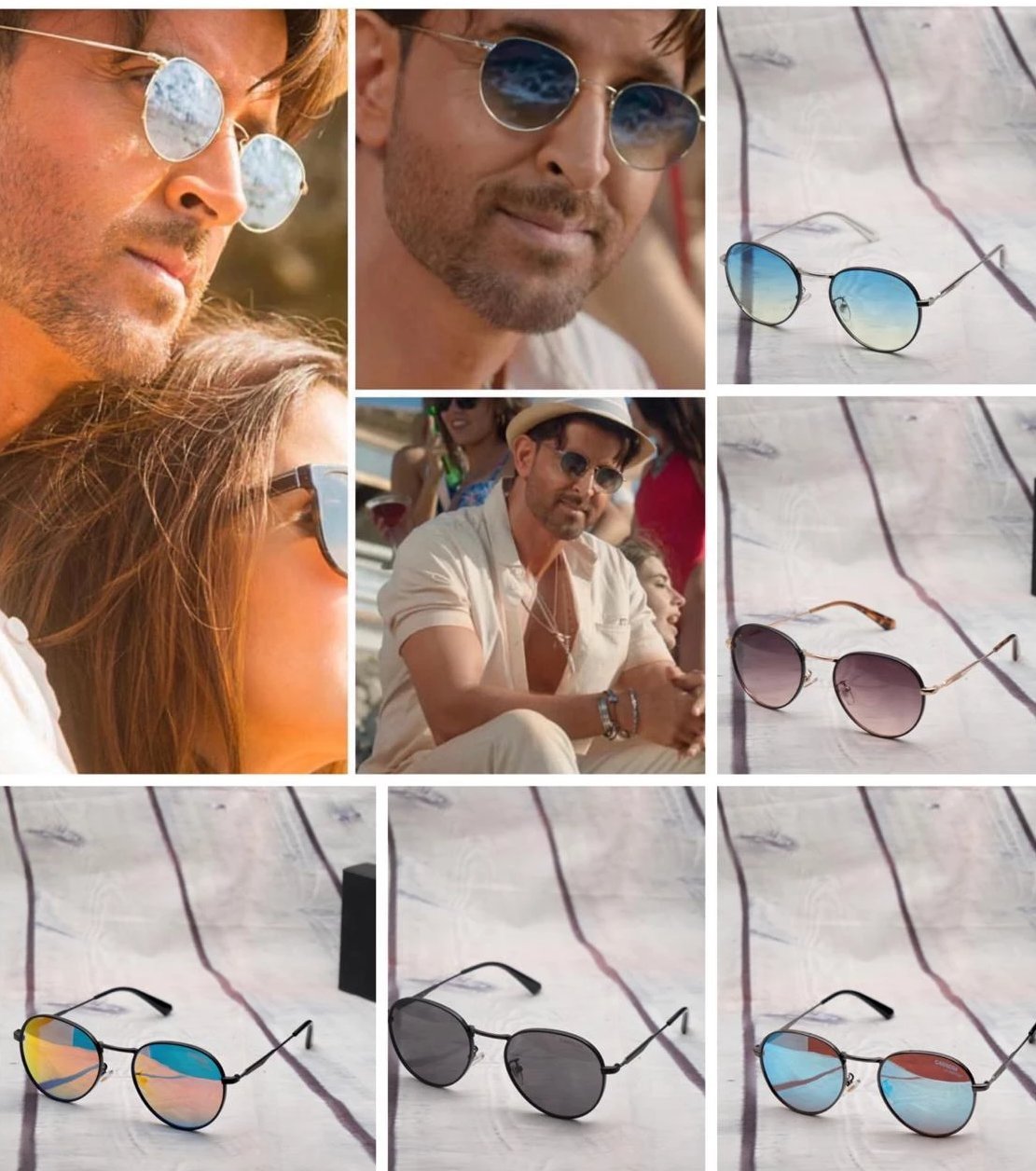 New Stylish Hritik Roshan War Movie Round Sunglasses For Men And Women-FunkyTradition