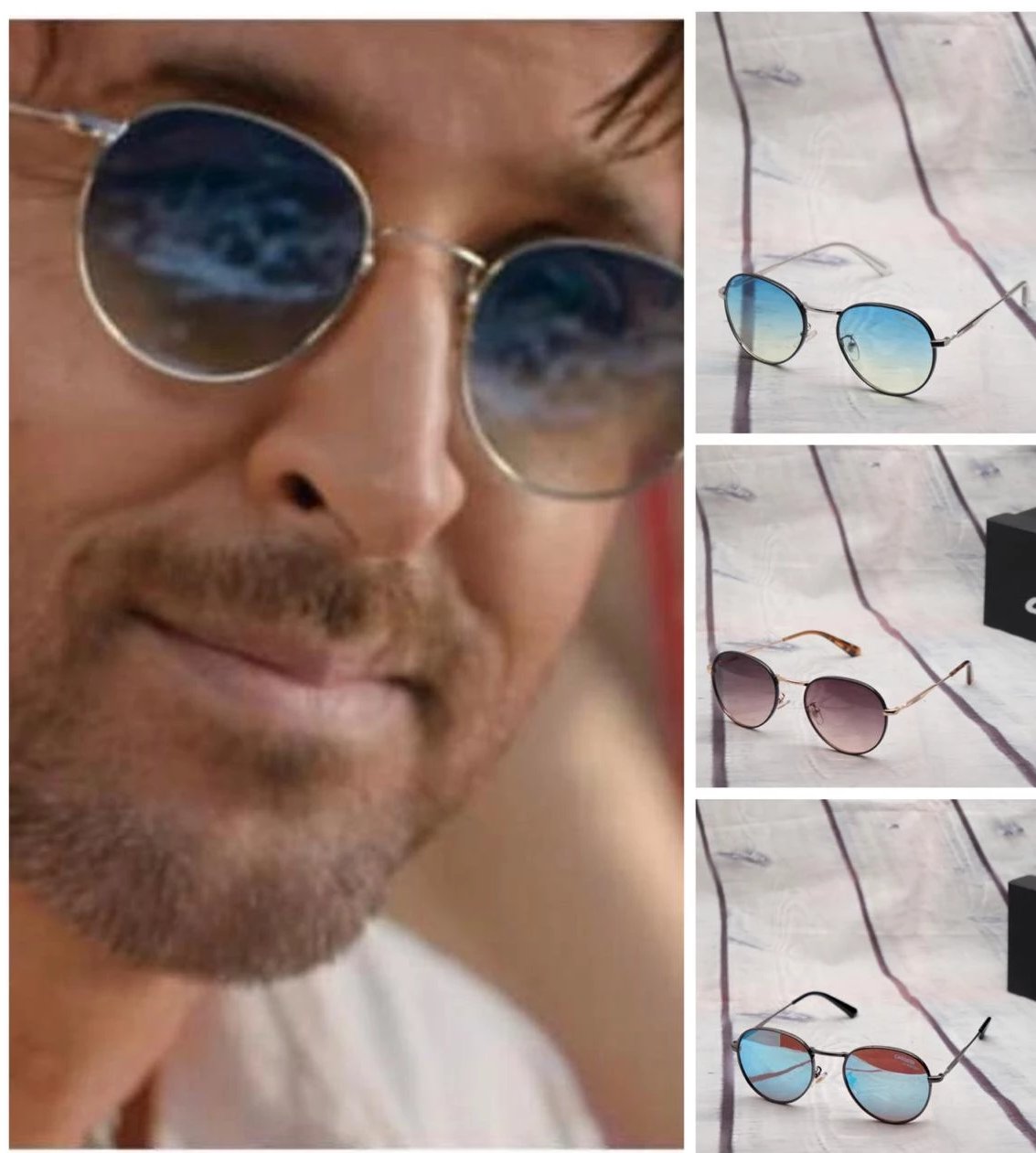 New Stylish Hritik Roshan War Movie Round Sunglasses For Men And Women-FunkyTradition