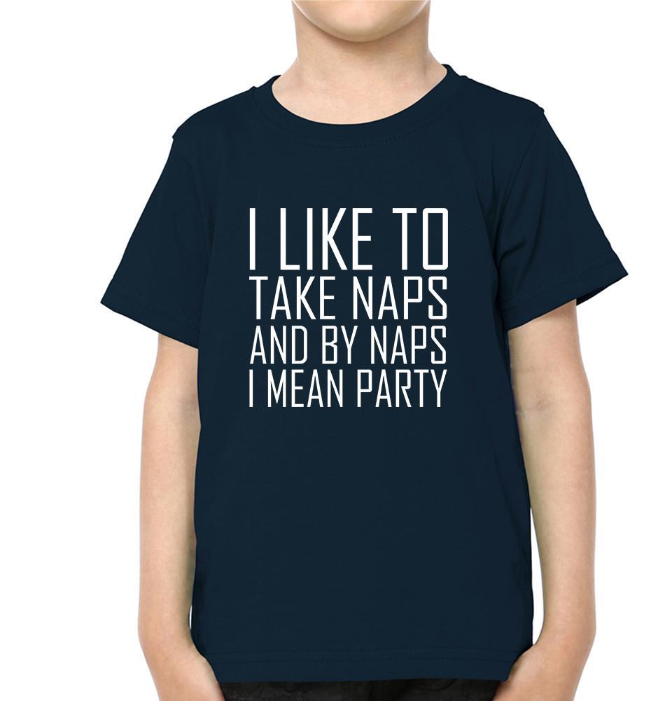 I Like To Party N Naps Brother-Brother Kids Half Sleeves T-Shirts -FunkyTradition - FunkyTradition