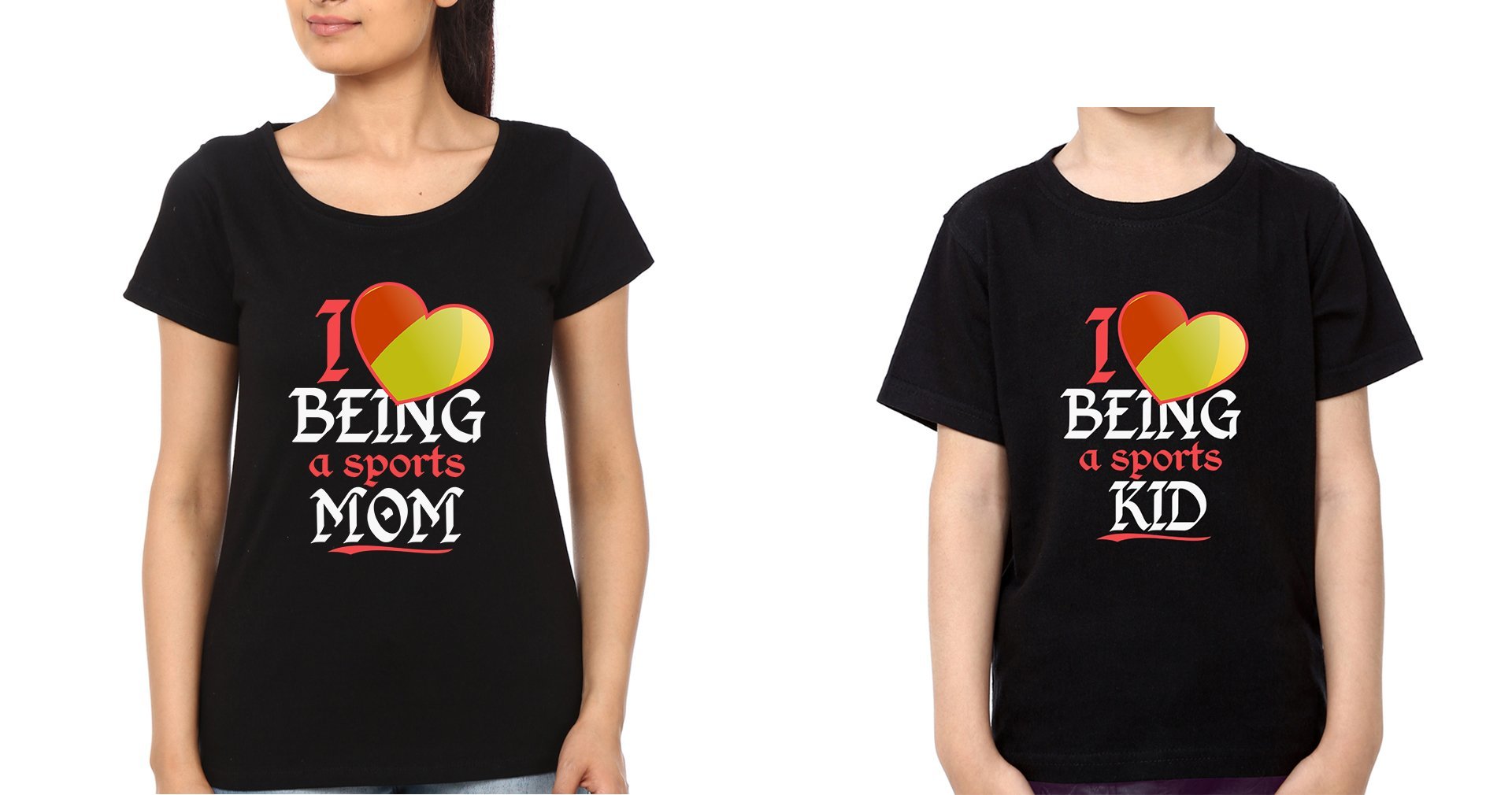 I Love Being A Sports Mom I Love Being A Sports Kid Mother and Son Matching T-Shirt- FunkyTradition - FunkyTradition