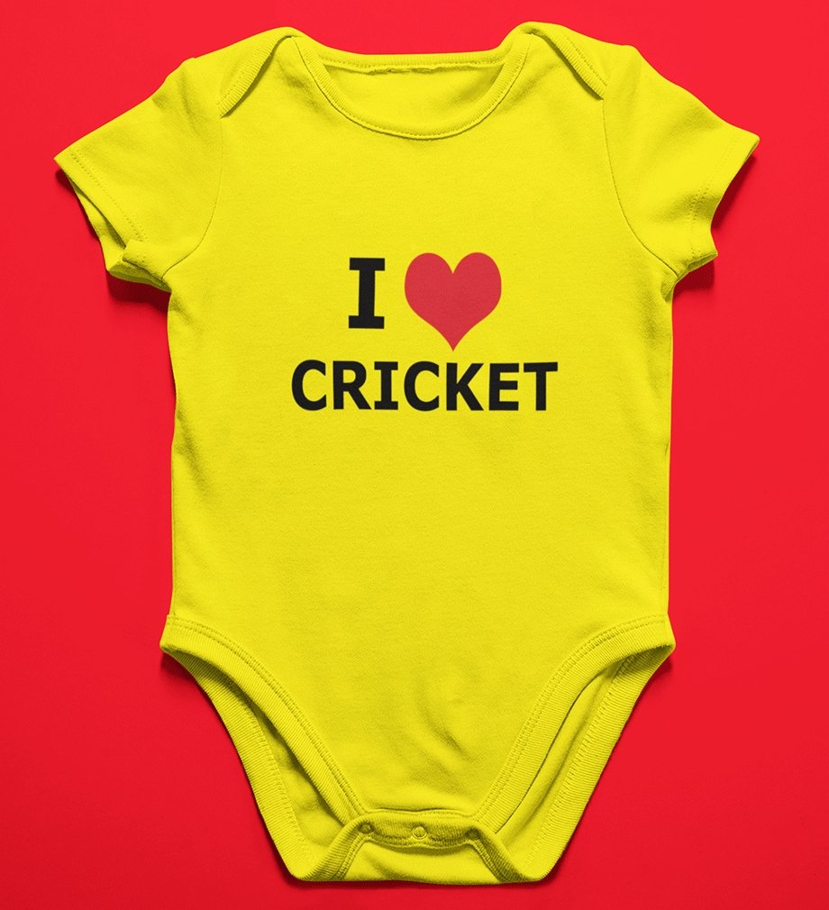 I Love Cricket Rompers for Baby Boy Rompers for Baby Boy - FunkyTradition - FunkyTradition