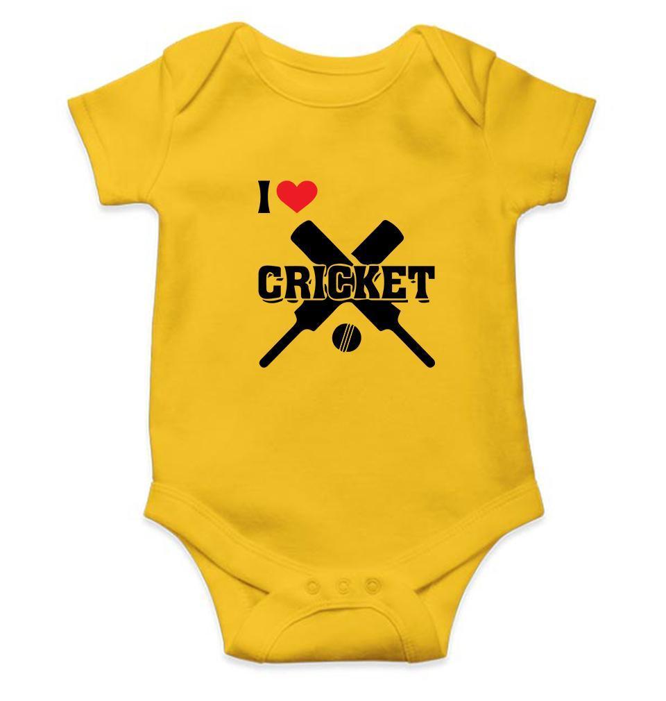 I Love Cricket Rompers for Baby Girl- FunkyTradition - FunkyTradition