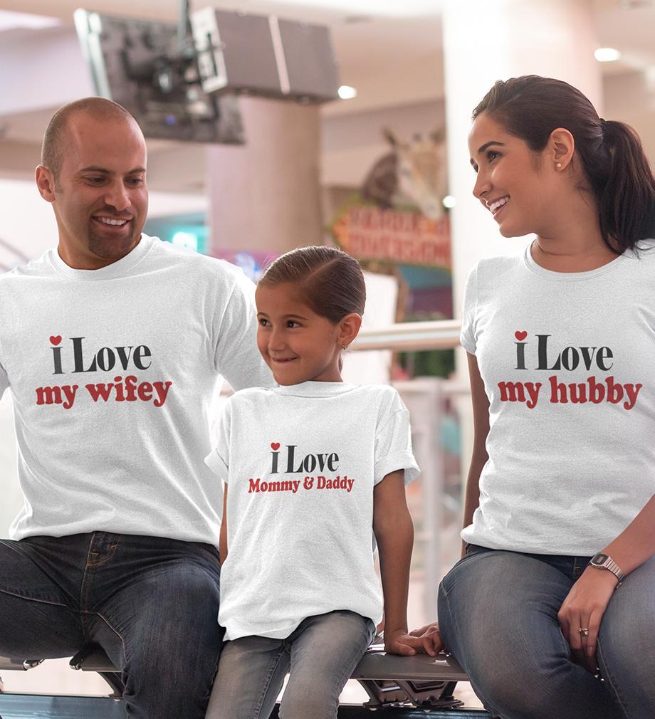 I Love Family Half Sleeves T-Shirts-FunkyTradition - FunkyTradition