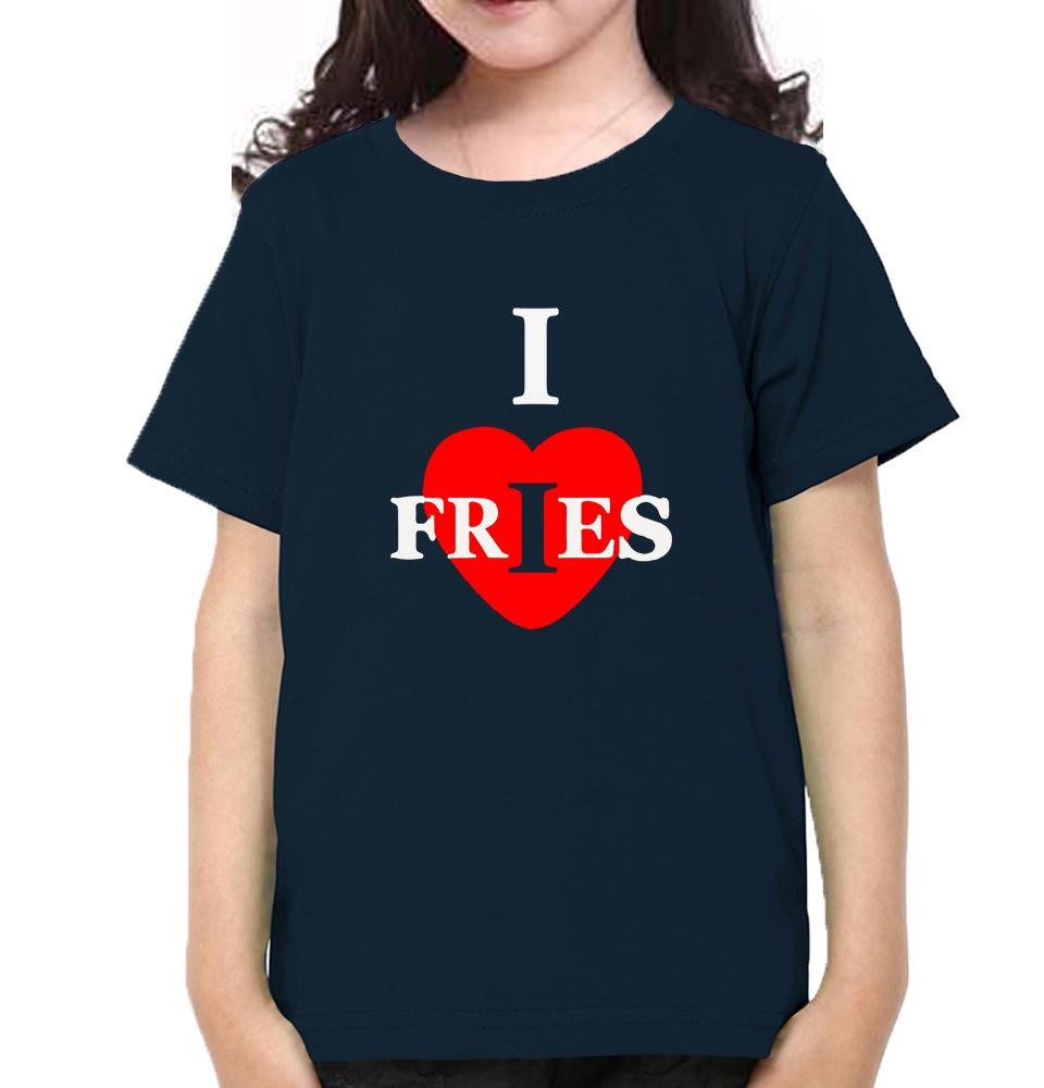 I Love Fries Half Sleeves T-Shirt For Girls -FunkyTradition - FunkyTradition
