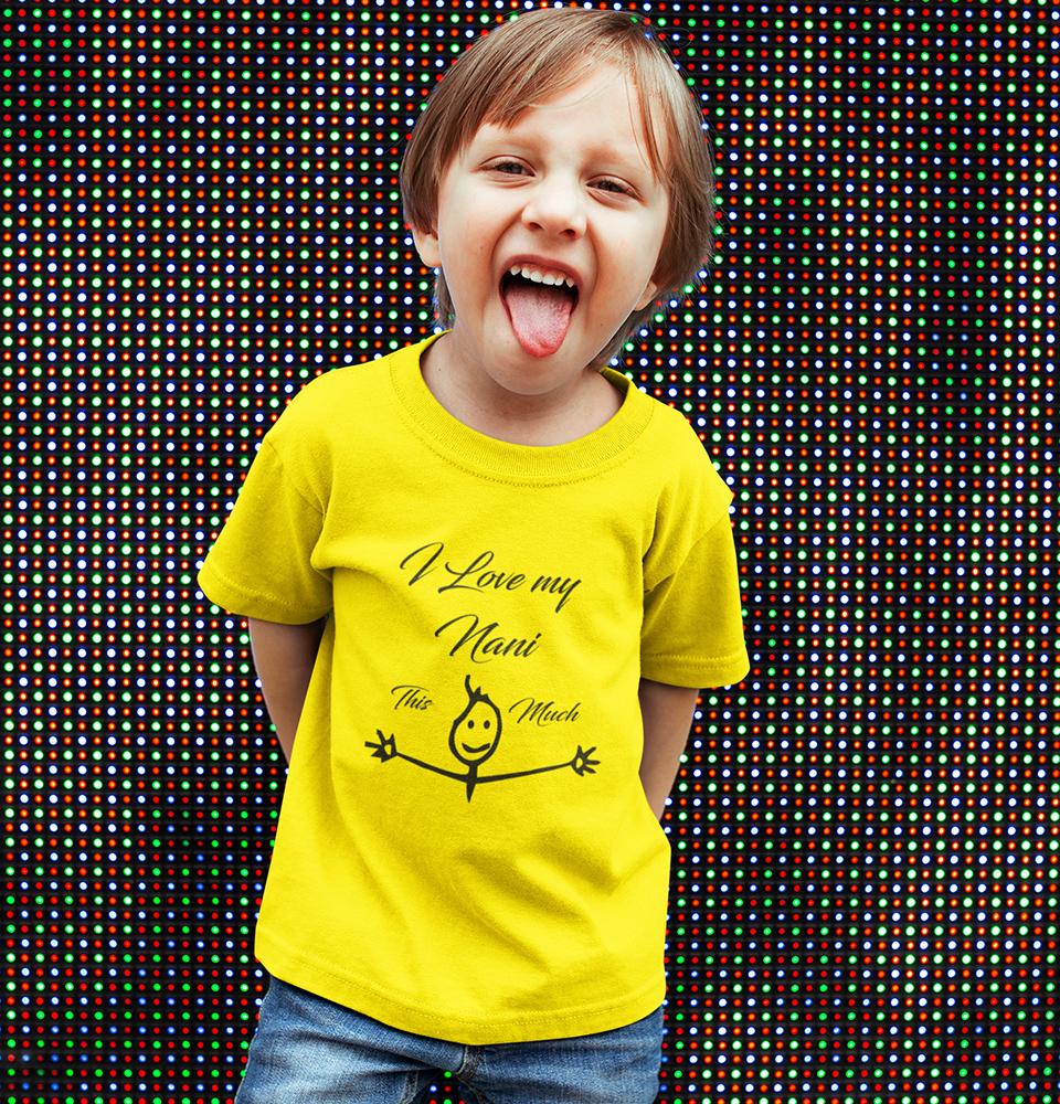 I Love my Nani Half Sleeves T-Shirt for Boy-FunkyTradition - FunkyTradition