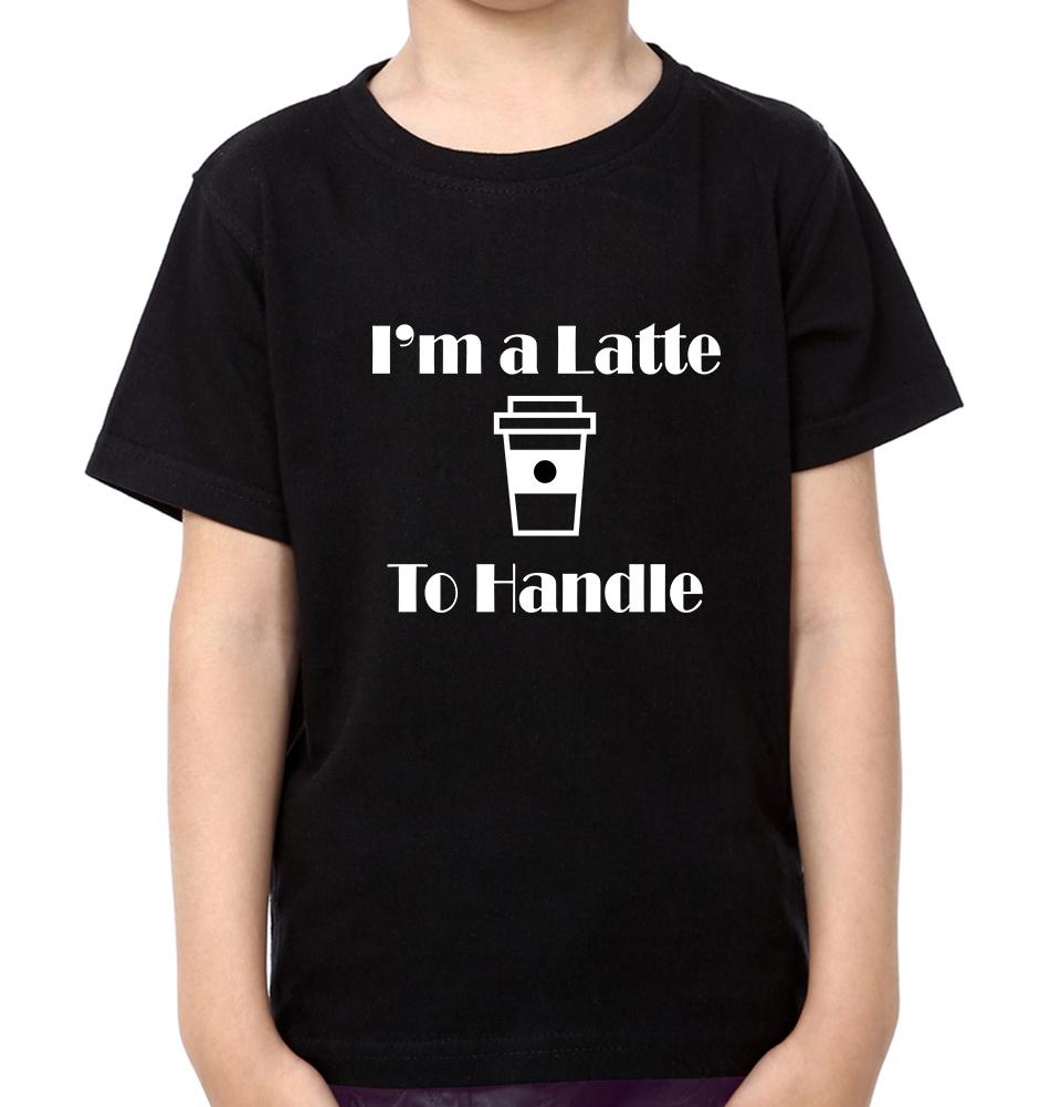 I Need Coffee I'M A Latte To Handle Father and Son Matching T-Shirt- FunkyTradition - FunkyTradition