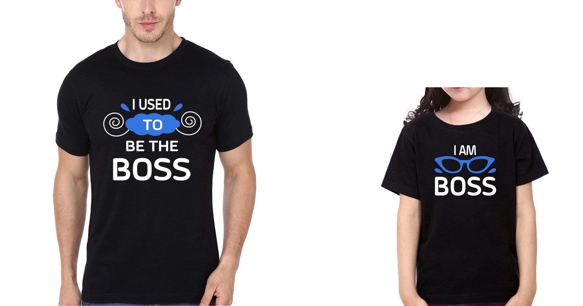 I Used To Be Boss & I Am Boss Father and Daughter Matching T-Shirt- FunkyTradition - FunkyTradition