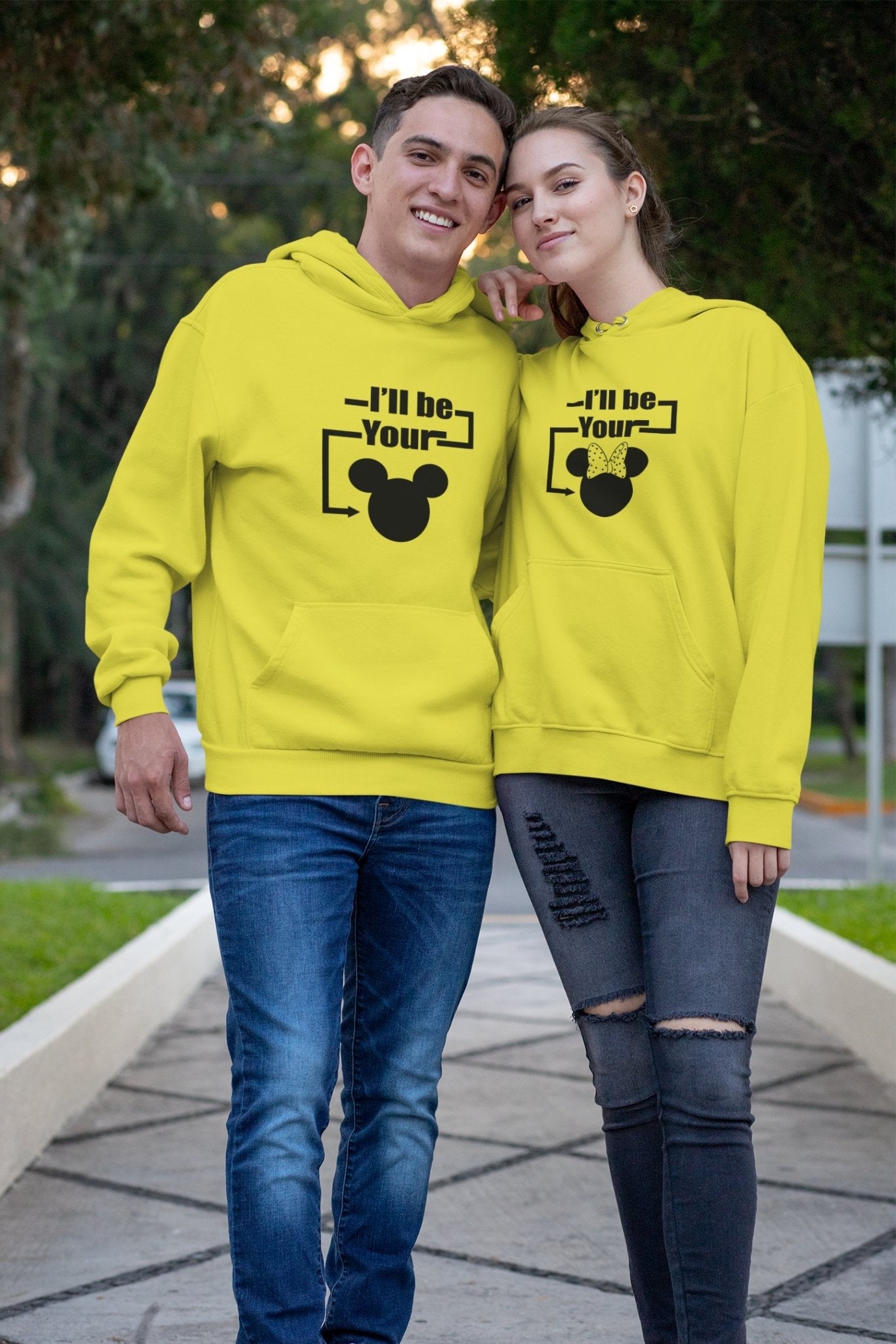 I Will Be your Mickey Minnie Couple Hoodie-FunkyTradition - FunkyTradition