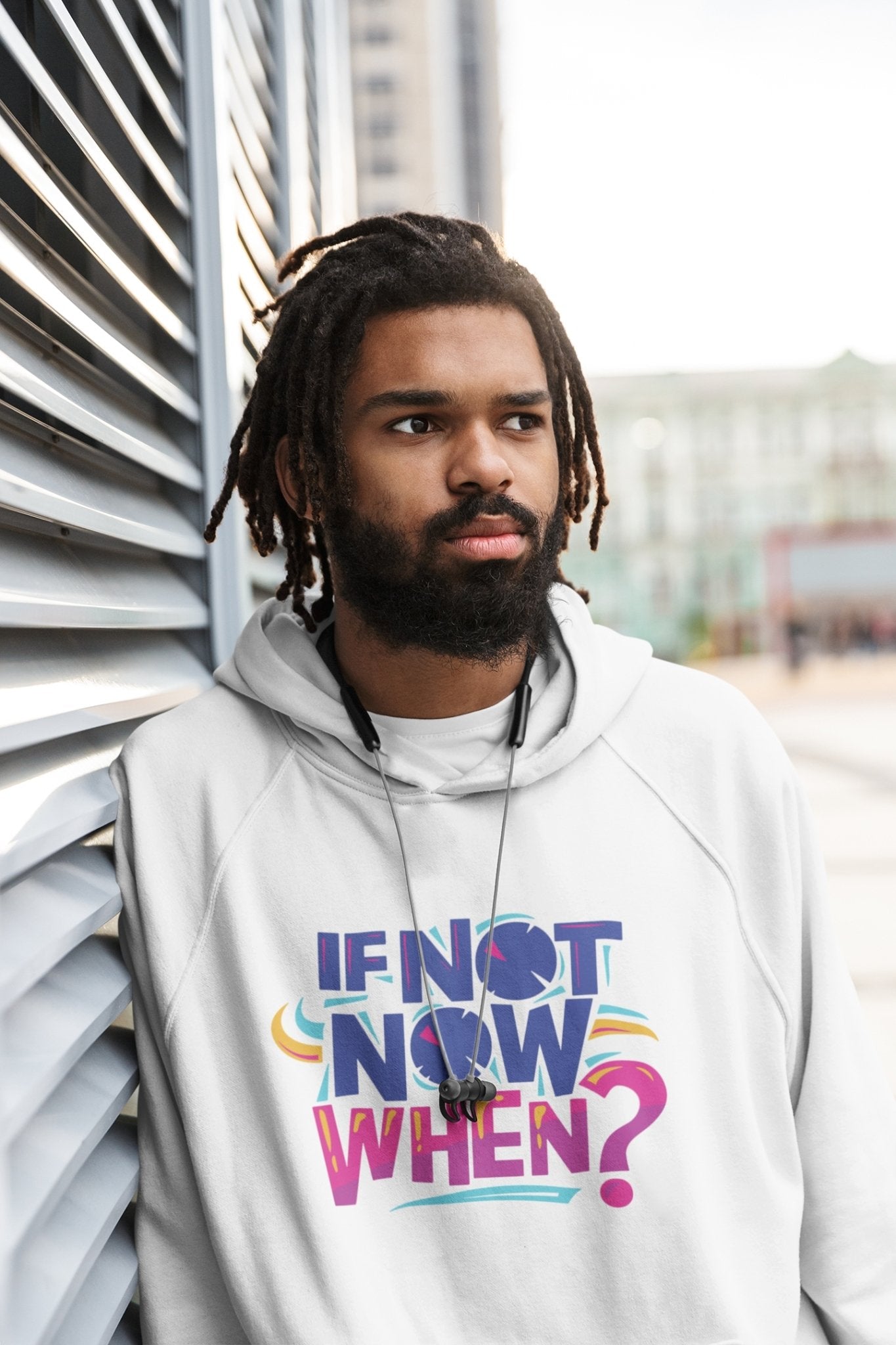 If Not Now When Typography Men Hoodies-FunkyTradition - Funky Tees Club