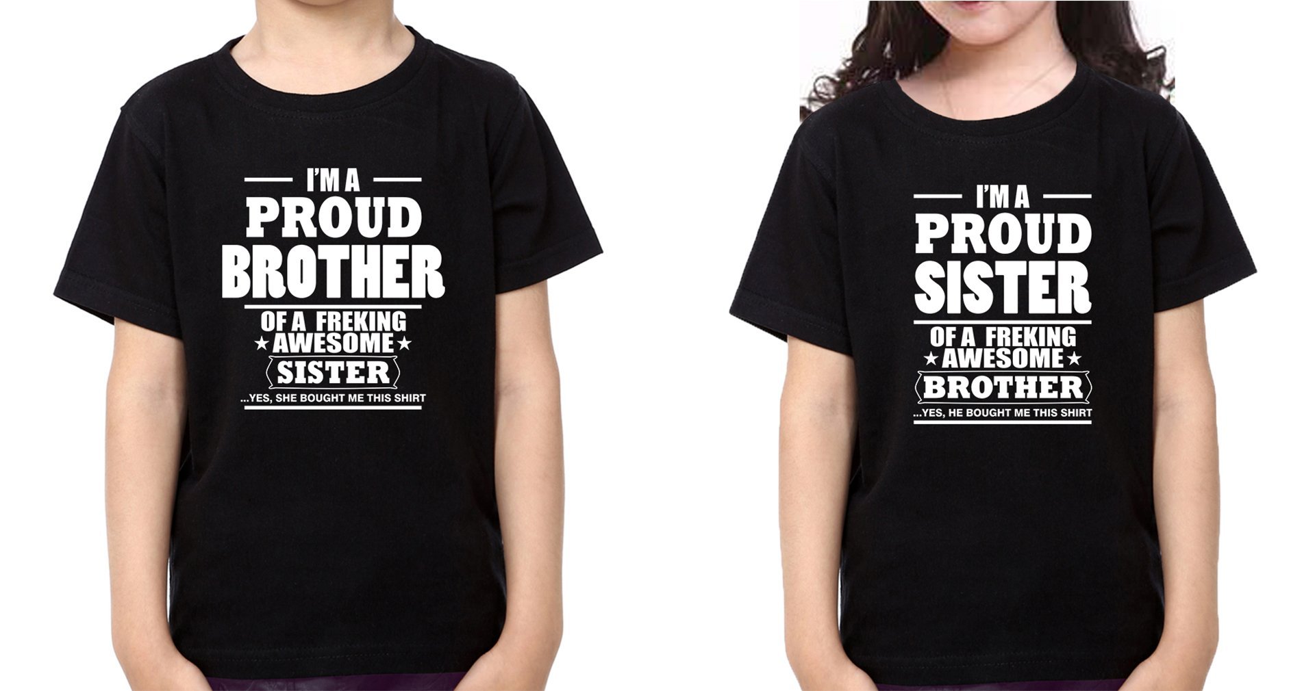I'M Proud Brother Sister Brother and Sister Matching T-Shirts- FunkyTradition - FunkyTradition