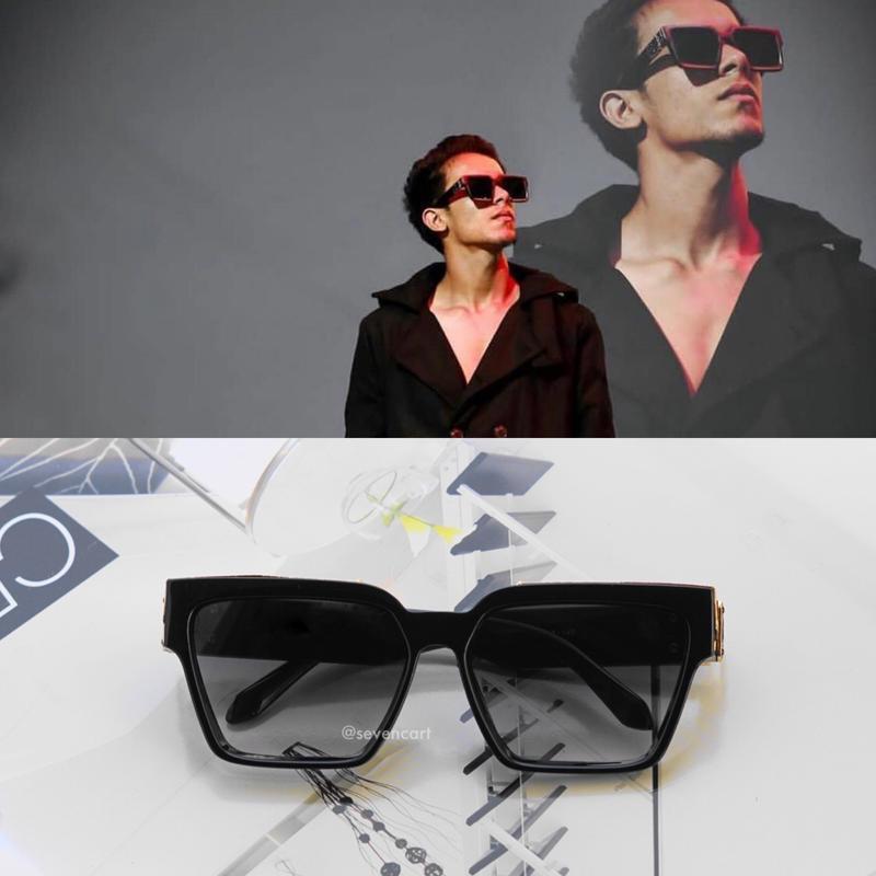Stylish Square Metal Frame Black Sunglasses For Men And Women-FunkyTradition