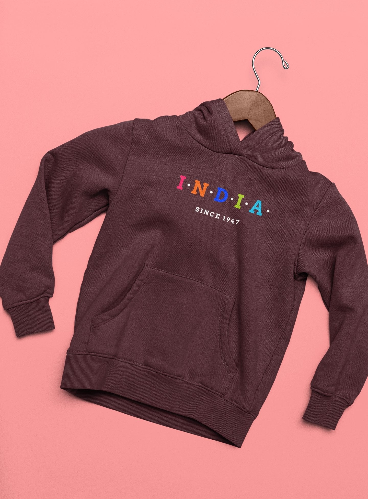 India Since 1947 Typography Men Hoodies-FunkyTradition - Funky Tees Club