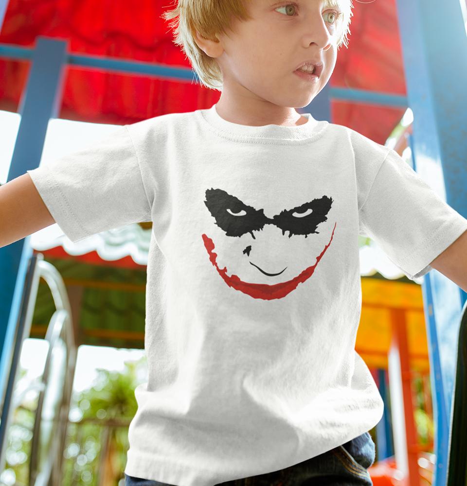Joker Face Half Sleeves T-Shirt for Boy-FunkyTradition - FunkyTradition