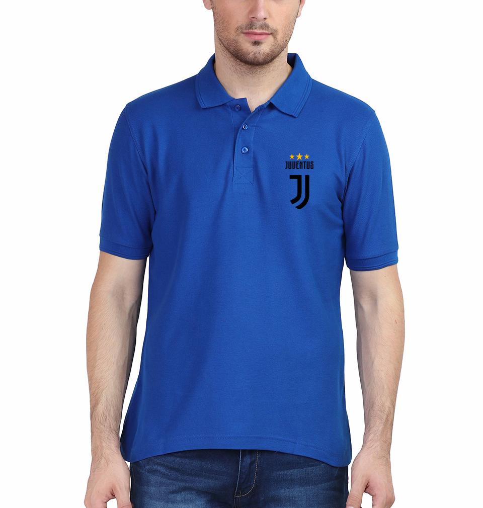 Juventus Logo Half Sleeves Polo T-shirt For Men -FunkyTradition - FunkyTradition