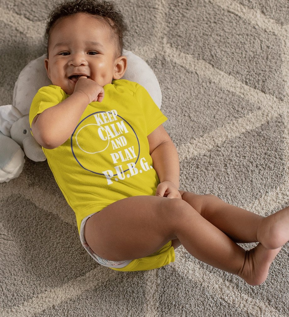 Keep Calm and Play PUBG Rompers for Baby Boy- FunkyTradition - FunkyTradition