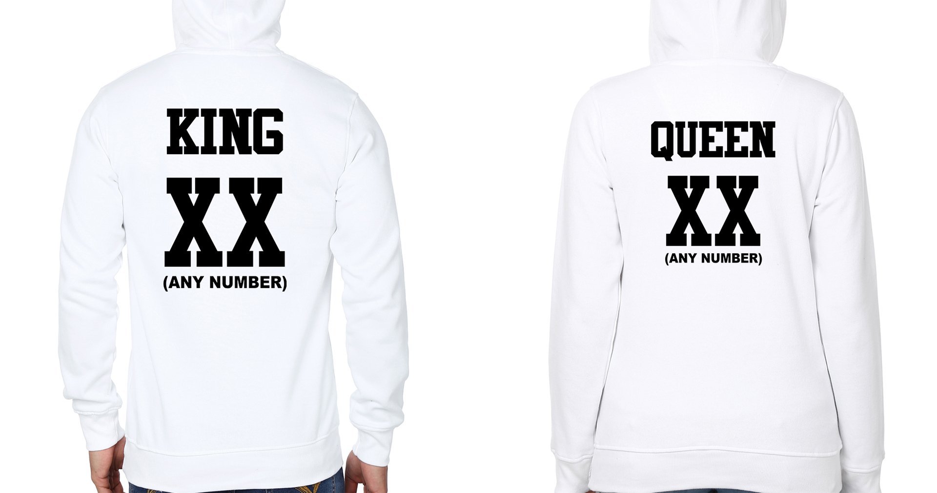 king Queen 01 02 Couple Hoodie-FunkyTradition - FunkyTradition