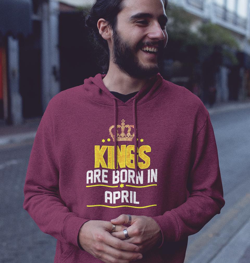 Kings Are Born In April Hoodie For Men-FunkyTradition - FunkyTradition