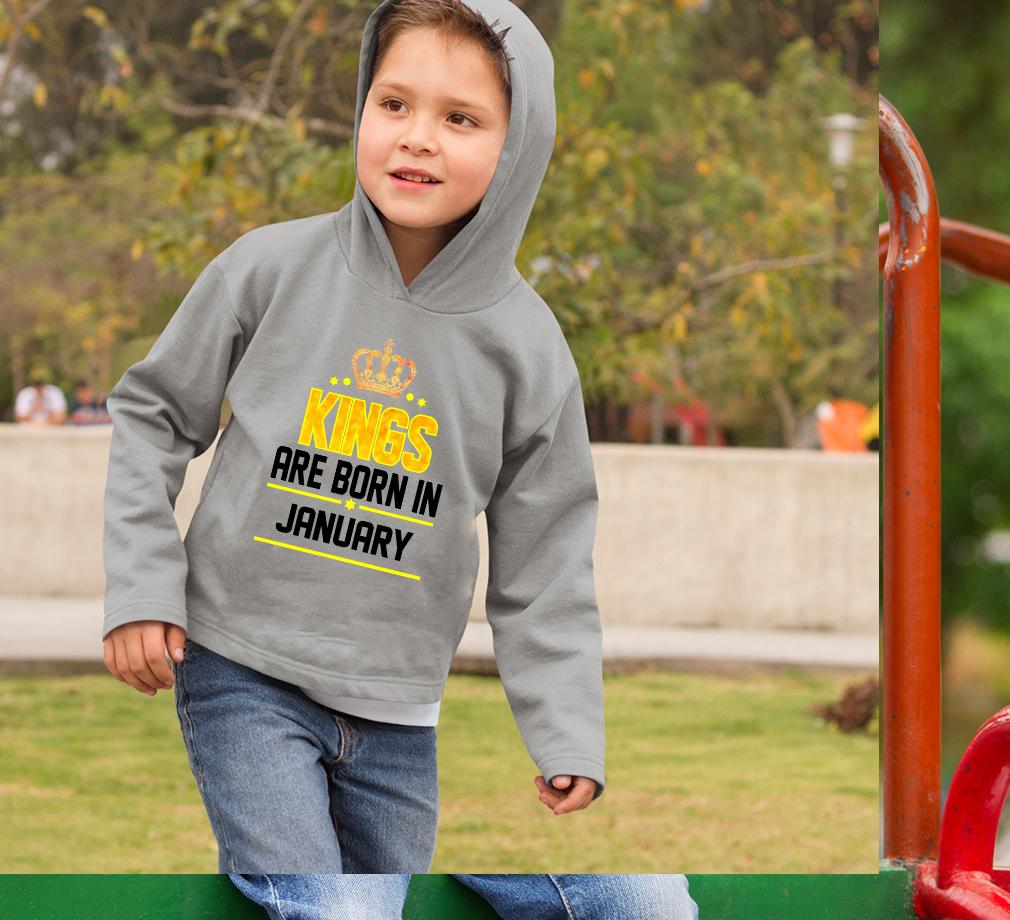 Kings Are Born In January Hoodie For Boys-FunkyTradition - FunkyTradition