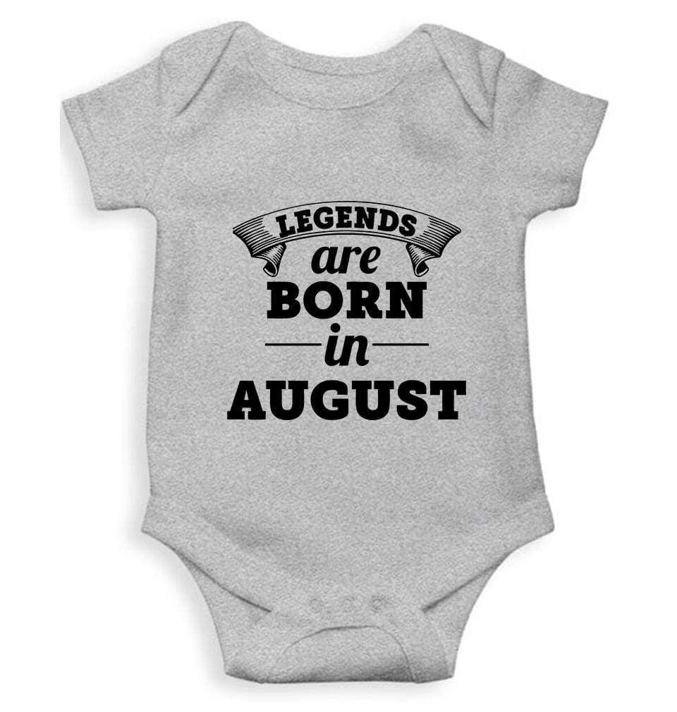 Legends are born in August Rompers for Baby Boy- FunkyTradition FunkyTradition