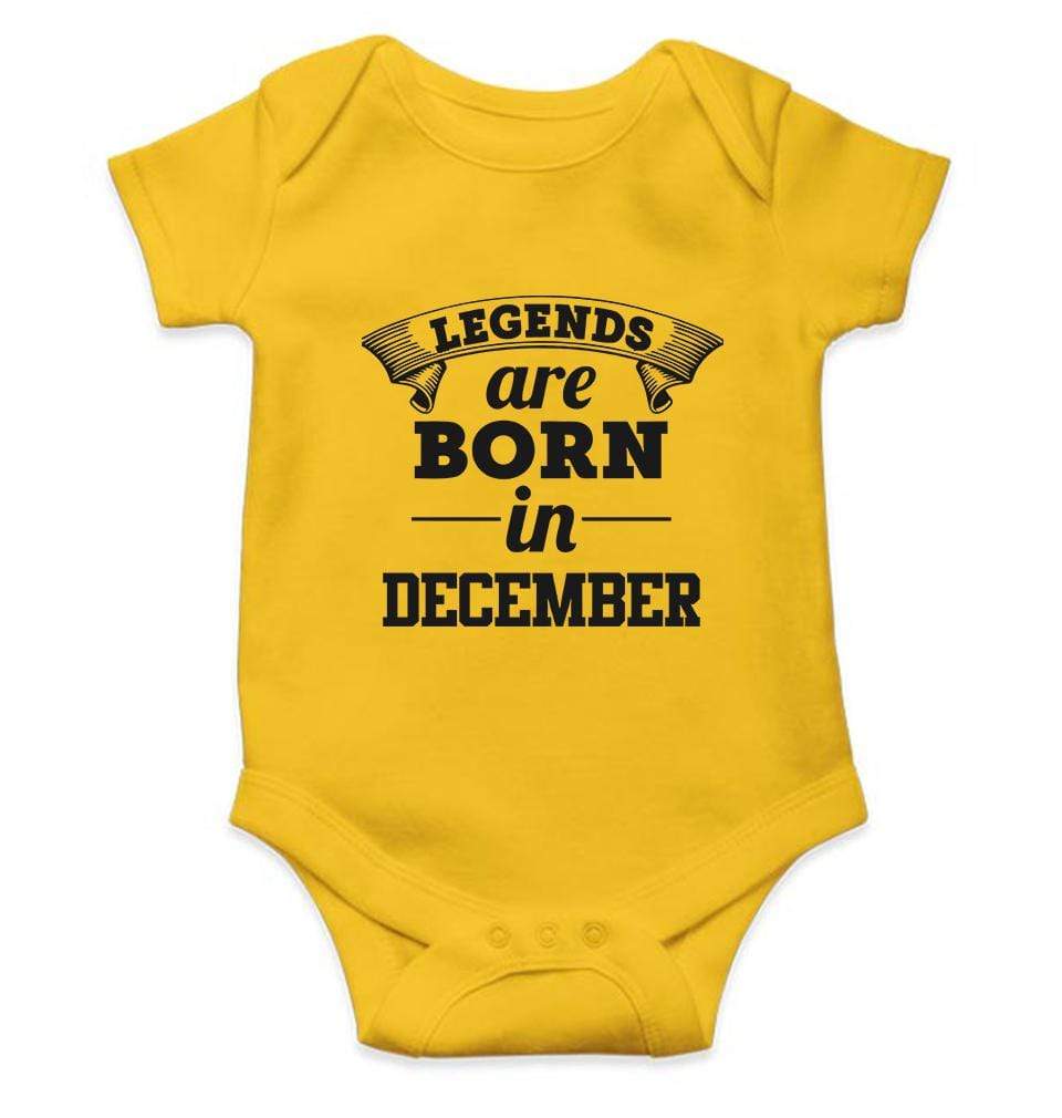 Legends are Born in December Rompers for Baby Girl- FunkyTradition FunkyTradition