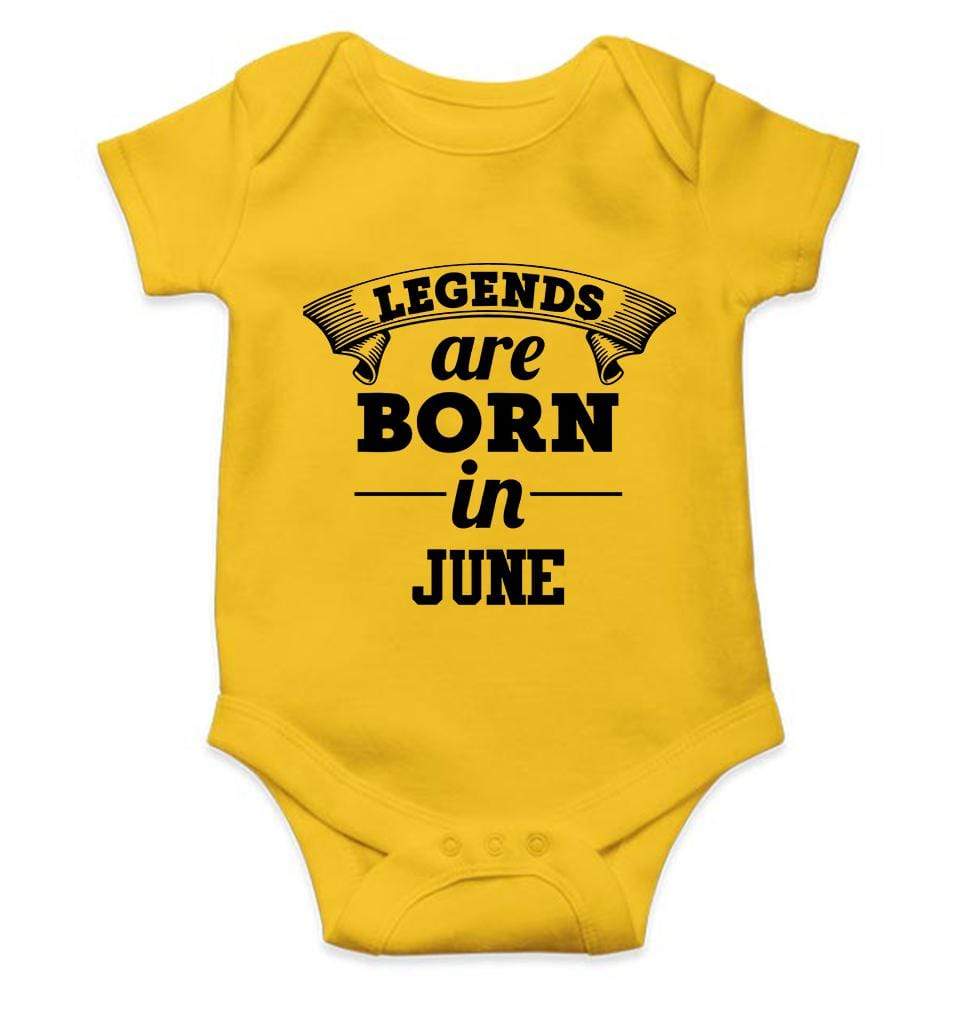 Legends are born in June Rompers for Baby Boy- FunkyTradition FunkyTradition