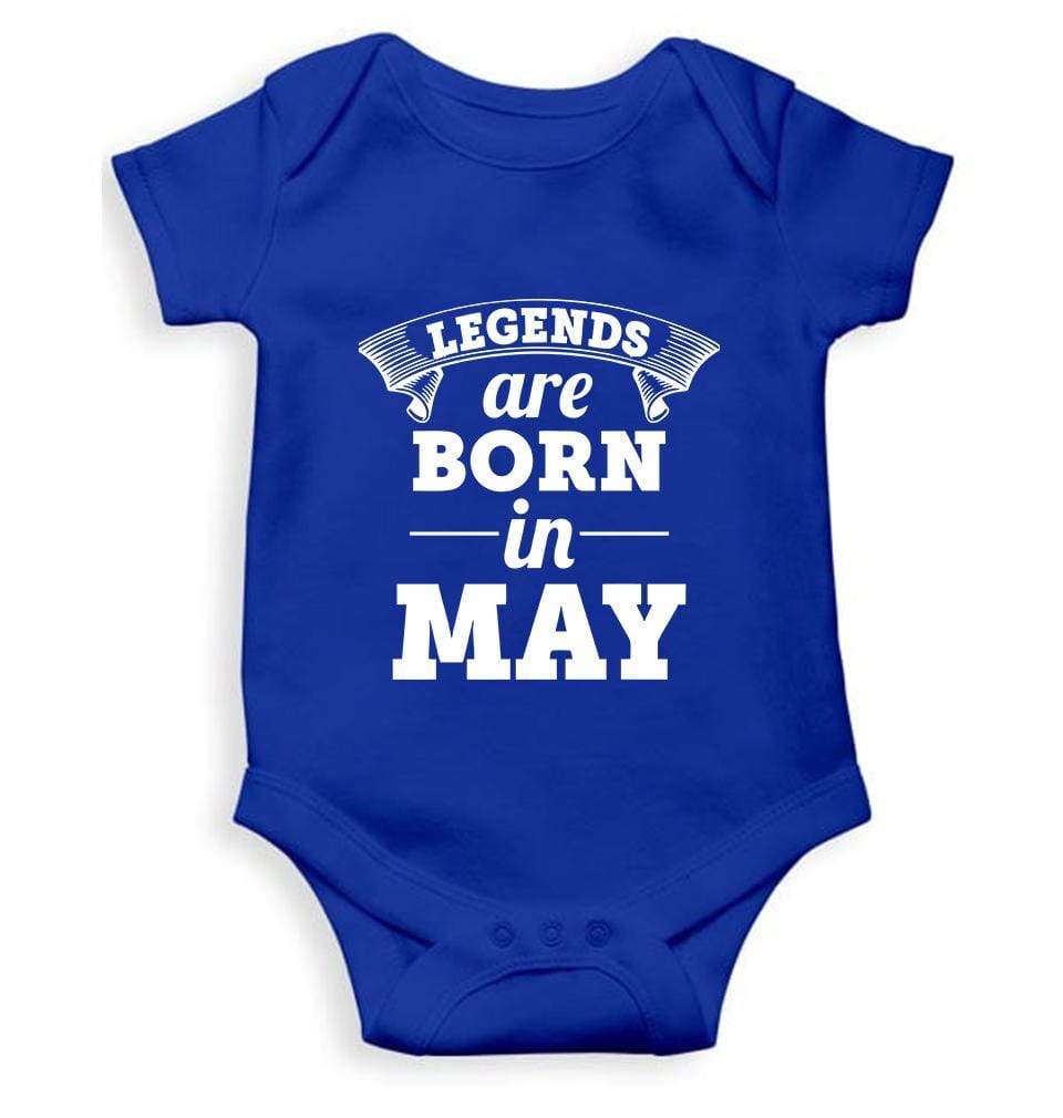Legends are Born in May Rompers for Baby Girl- FunkyTradition FunkyTradition