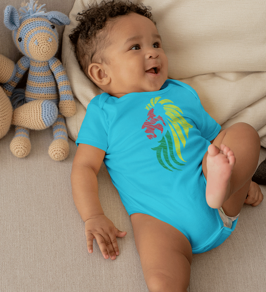 Lion Abstract Rompers for Baby Boy- FunkyTradition FunkyTradition