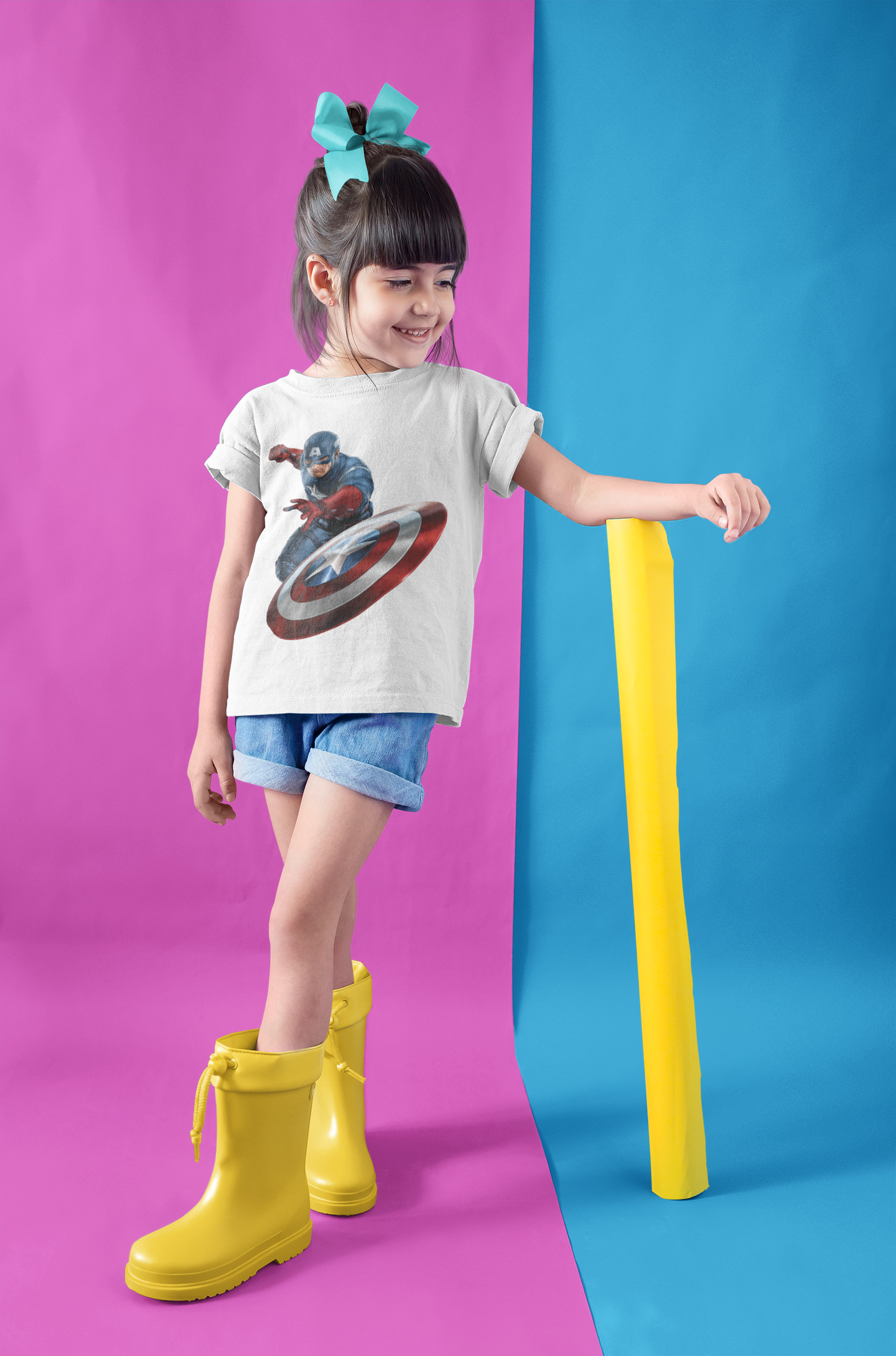 Superhero Half Sleeves T-Shirt For Girls -FunkyTradition