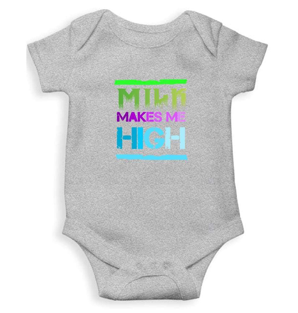 Milk Makes Me High Rompers for Baby Boy- FunkyTradition FunkyTradition