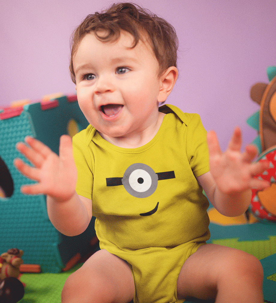 Minion Smile Rompers for Baby Boy- FunkyTradition FunkyTradition