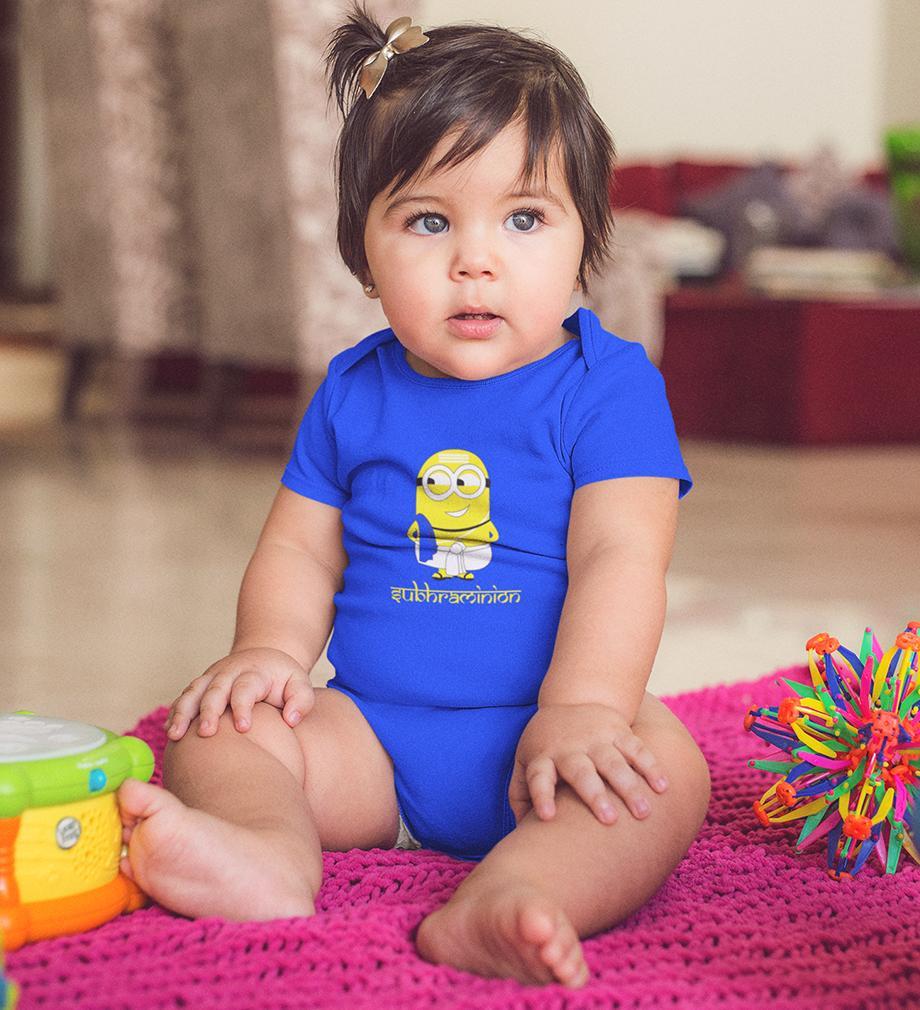 Minion Subhraminion Rompers for Baby Girl- FunkyTradition FunkyTradition
