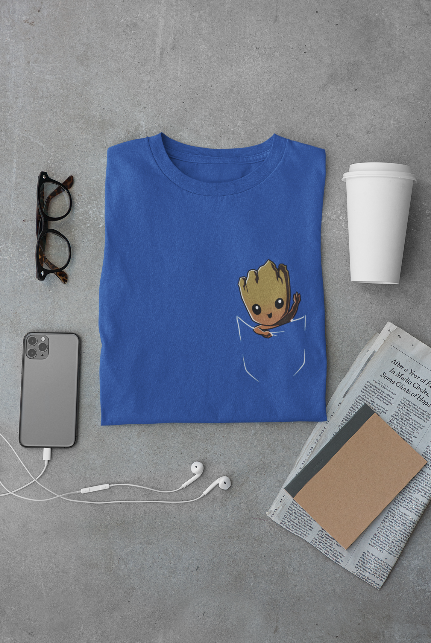 Groot Avengers Mens Half Sleeves T-shirt- FunkyTradition