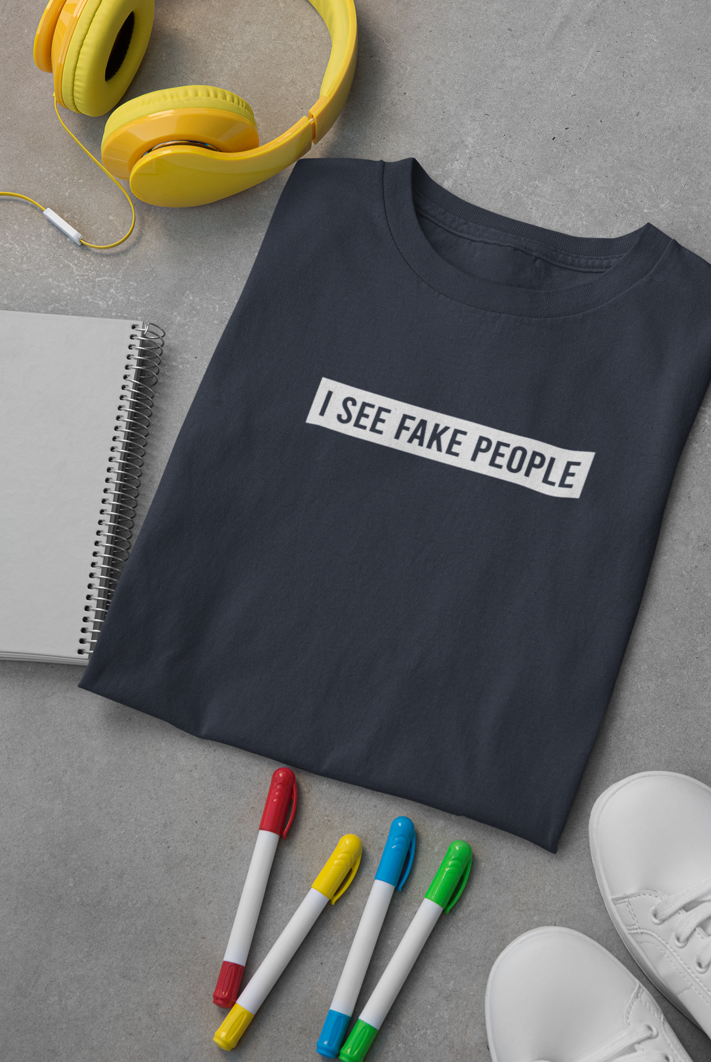 I See Fake People Mens Half Sleeves T-shirt- FunkyTradition