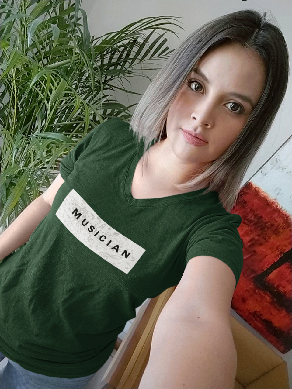 Musician Women Half Sleeves T-shirt- FunkyTradition