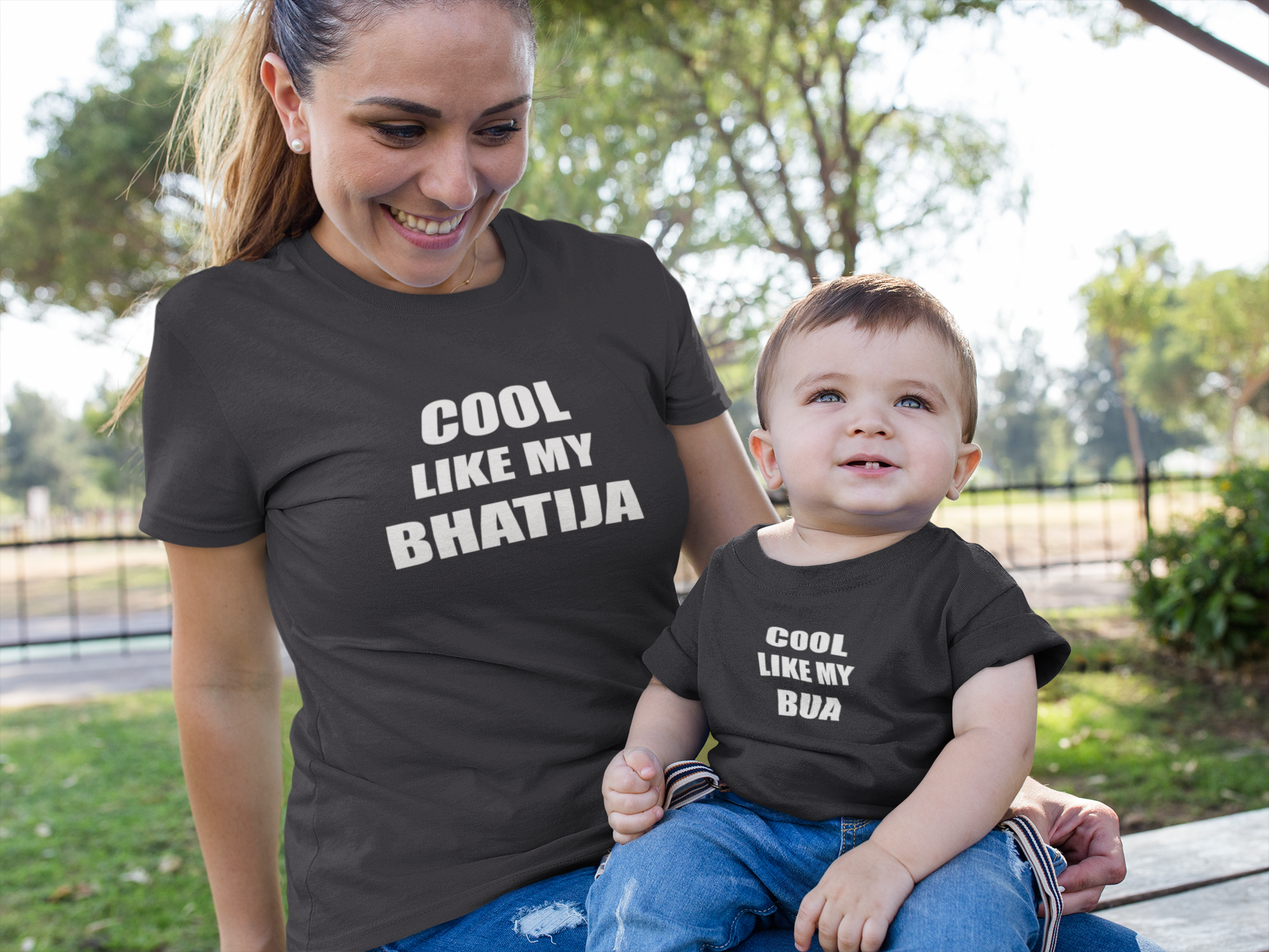 Cool Like My Bua Bhatija Family Relation Matching T-Shirt- FunkyTradition