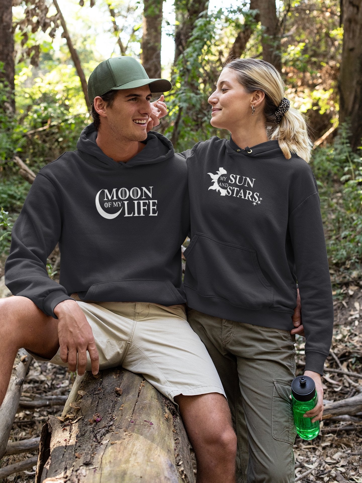 Moon Of My Life Couple Hoodie-FunkyTradition - Funky Tees Club