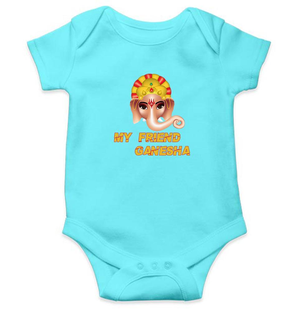 My Friend Ganesha Rompers for Baby Girl- FunkyTradition FunkyTradition