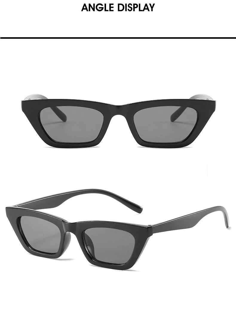 Retro Rectangle Sunglasses Women and Men Vintage Small Square Sun Glasses  UV Protection Glasses Pack of