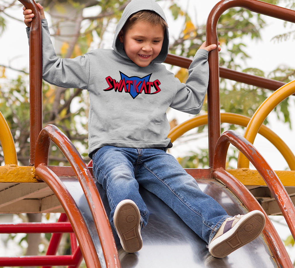 Swat Kats Logo Hoodie For Boys-FunkyTradition