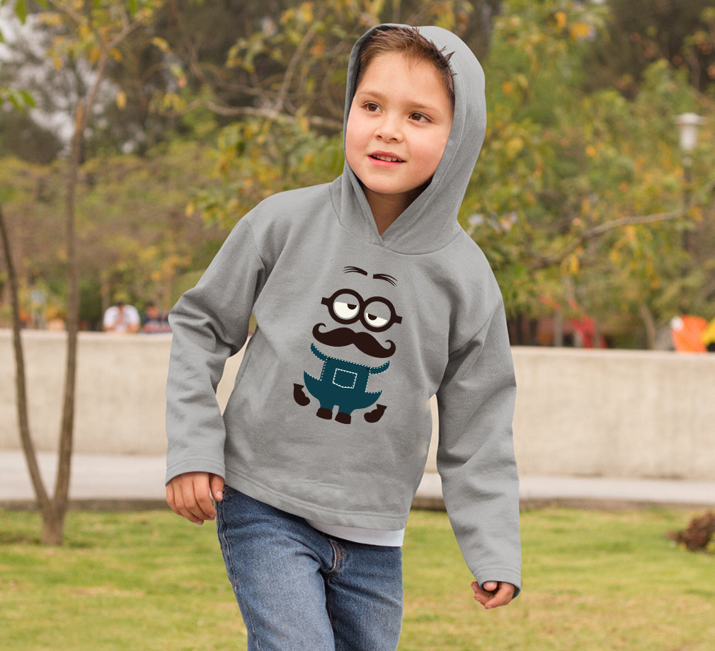 Minion Mustache Hoodie For Boys-FunkyTradition