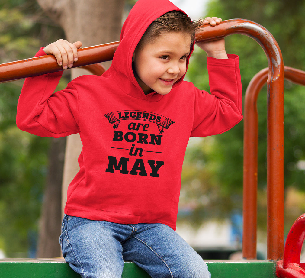 Legends are Born in May Hoodie For Boys-FunkyTradition